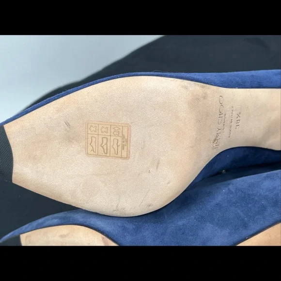 Authentic Jimmy Choo Women's Pop Blue Suede Leather Blaize 100 Boots Shoes ~38.5 - Picture 13 of 16